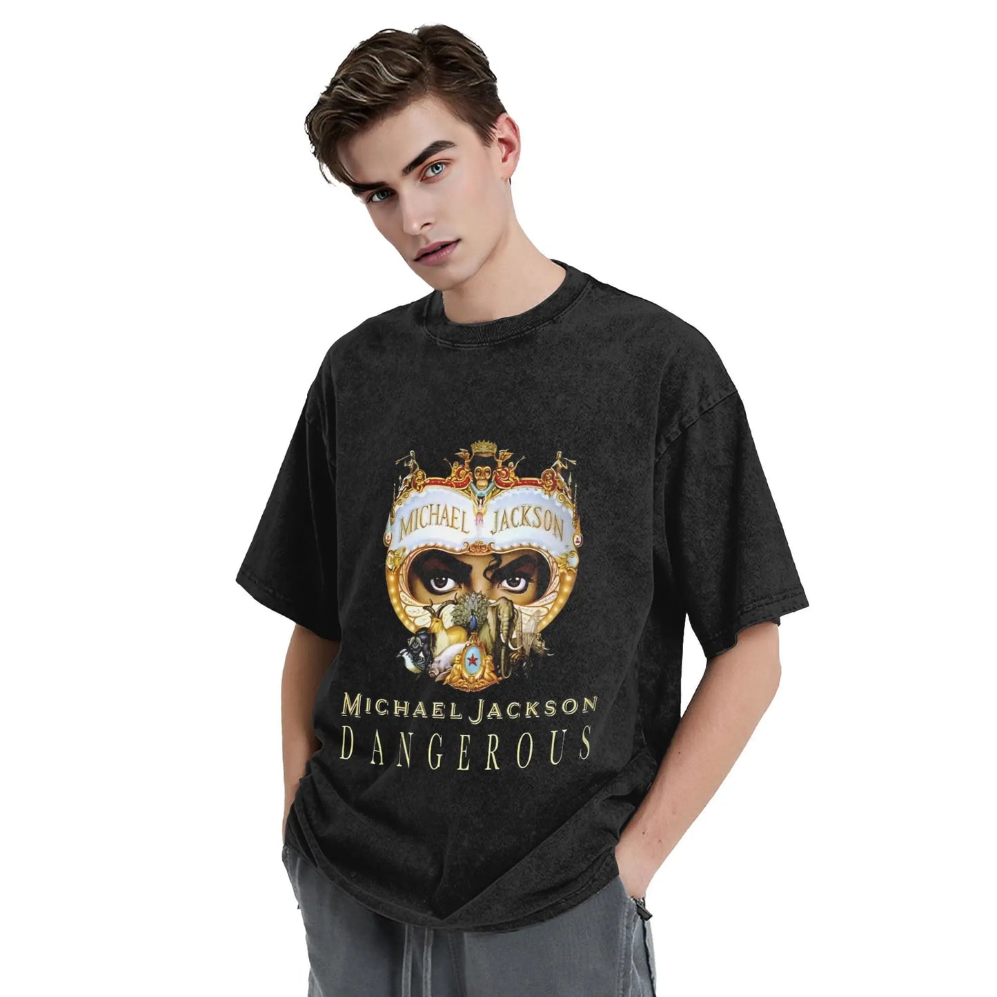 Michael Jackson T Shirt Summer Poster Awesome T-Shirts Cotton Fashion Tee Shirt For Men Short Sleeves Printed Clothes