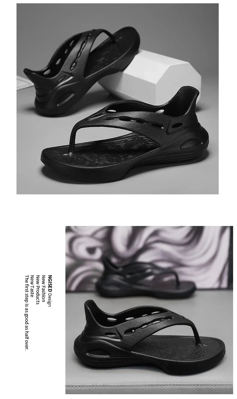 Men‘s Bag heel Flip-flops Slippers Indoor Outdoor Beach Sandals Fashion Casual Shoes Soft Slides Home Slippers Beach Shoes