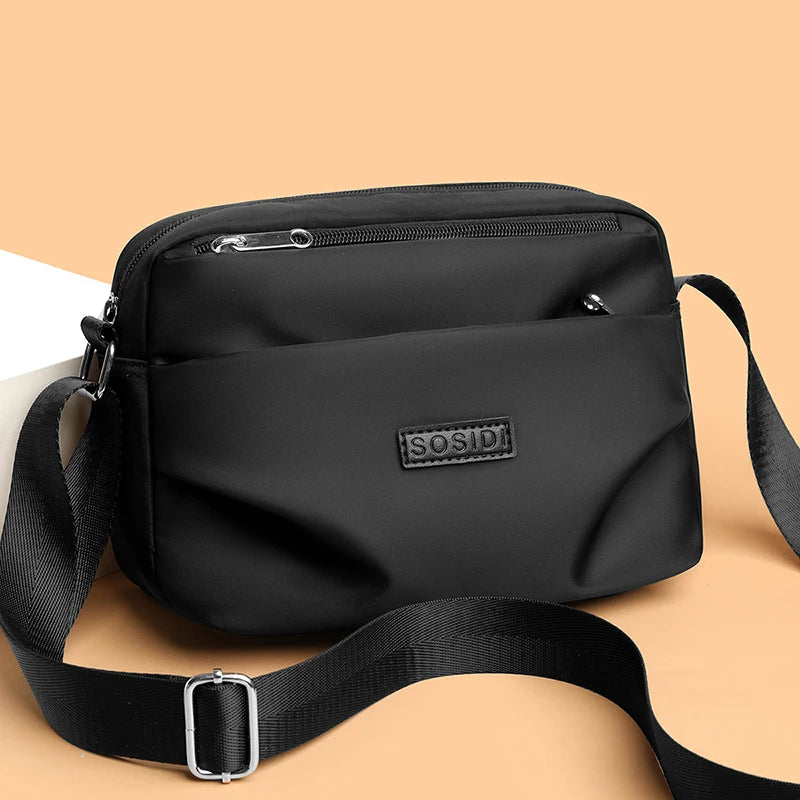 Large-capacity women's office backpack - waterproof nylon fabric bag - fashionable multi-compartment single-shoulder bag - trend