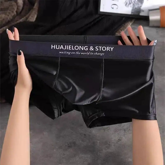 3Pcs Men's Underpants Ice Silk Satin-like Man Underwear Smooth Breathable Boxer Shorts Underwear For Men