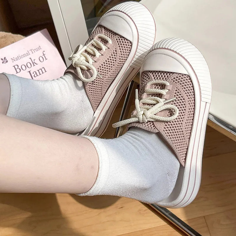Women's Canvas Slip-On Summer oes Breathable Thi Bot Casual Net oes Sports Anti-Slip f Slippers Sandals