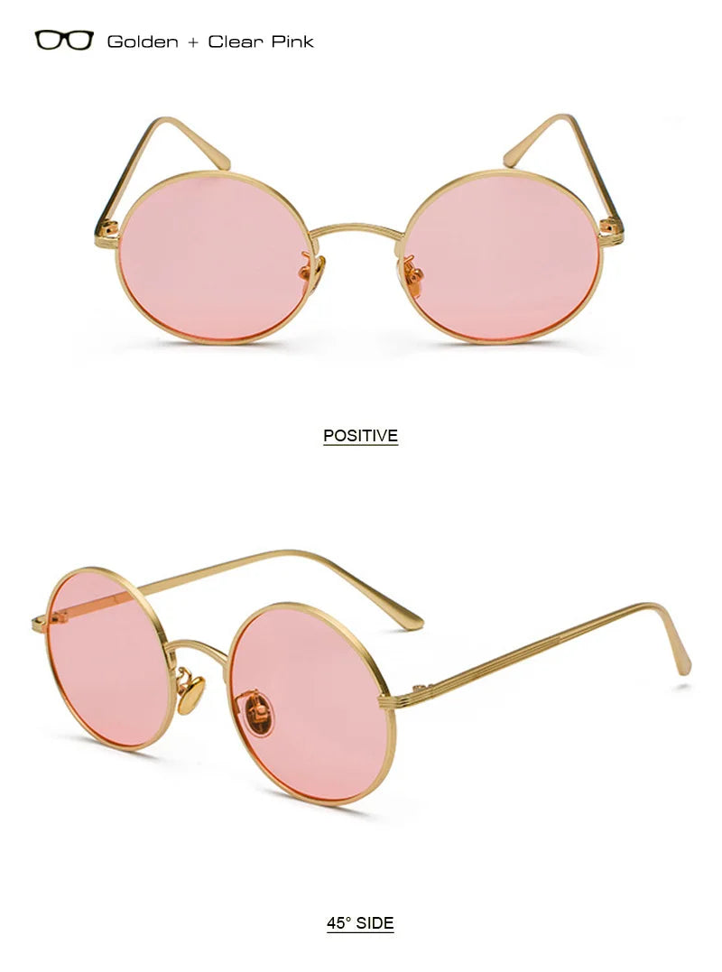 SHAUNA Super rond femmes lunettes de soleil marque concepteur mode hommes vert foncé lentille nuances UV400