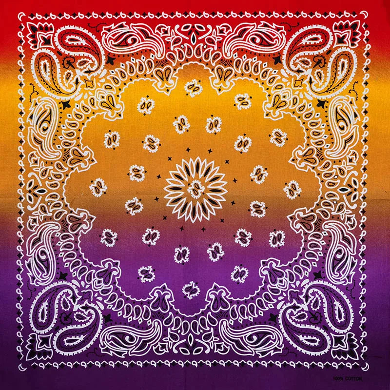 Nouvelle mode Hip Hop 100% coton Bandana carré écharpe 55 cm * 55 cm noir rouge Paisley bandeau imprimé pour femmes/hommes/garçons/filles