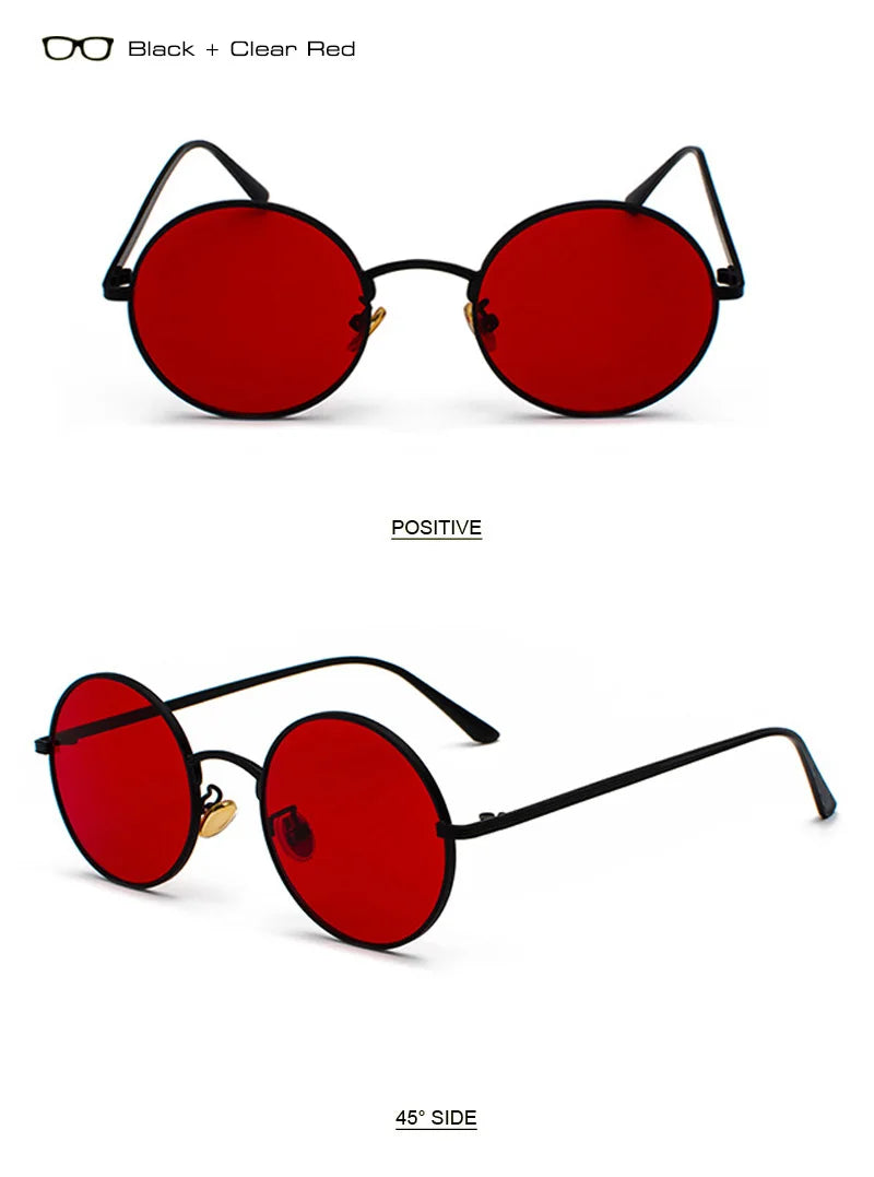 SHAUNA Super rond femmes lunettes de soleil marque concepteur mode hommes vert foncé lentille nuances UV400