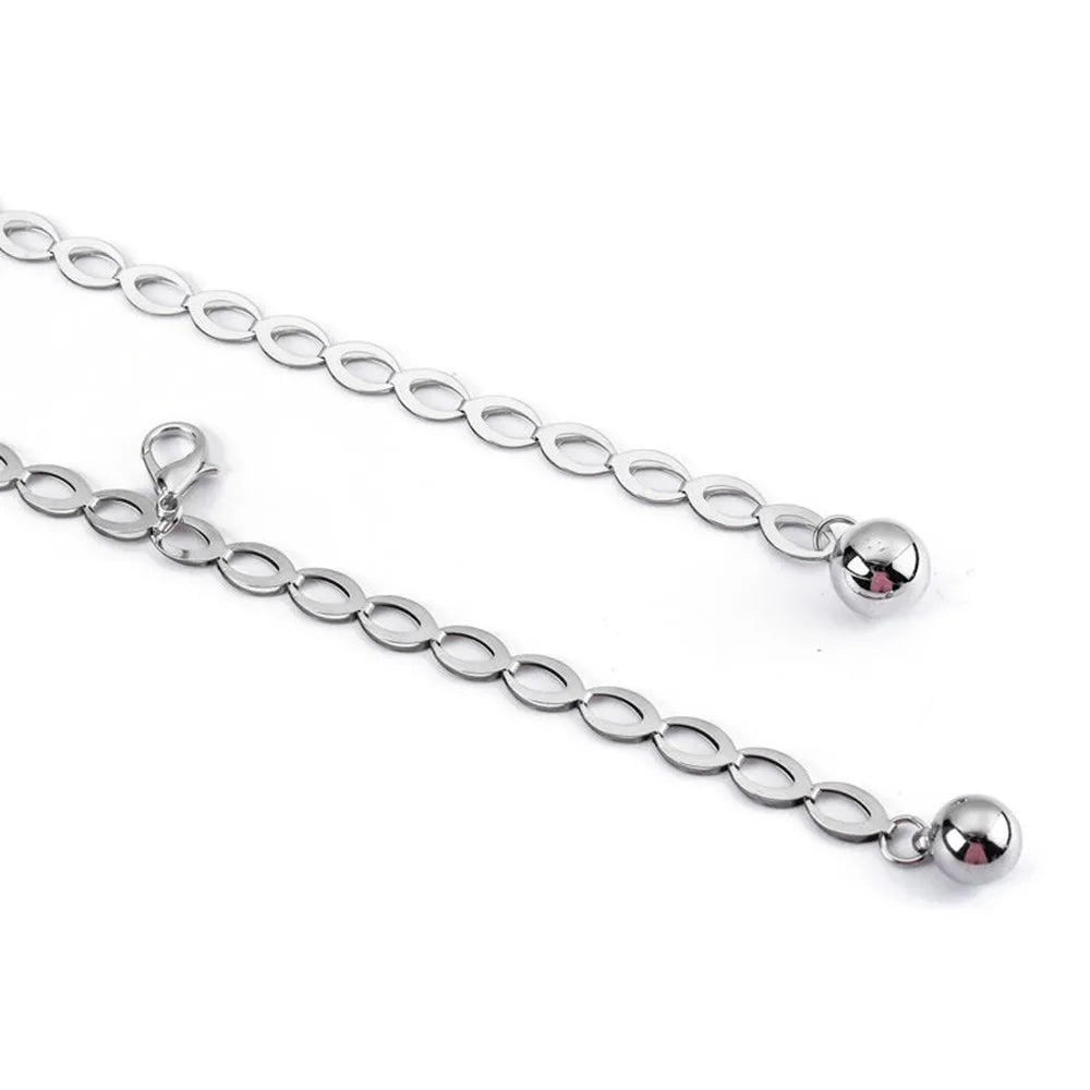 Metal hook adjustment waist chain women's fashion versatile decorative dress personalized chain Korean version waist thin belt