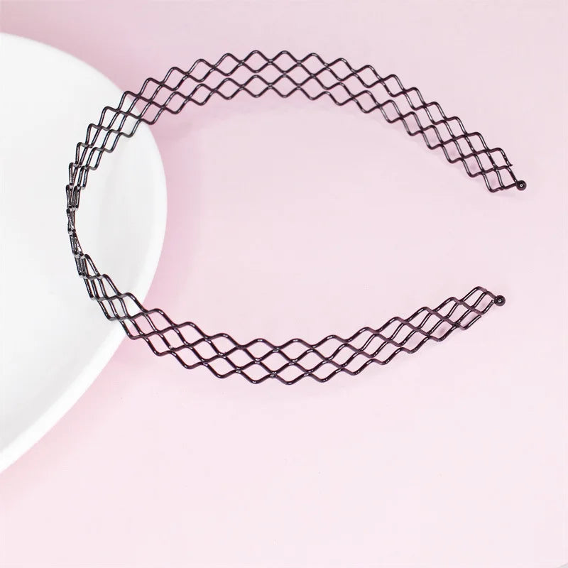 1 Pc mode vague hommes femmes unisexe noir ondulé cheveux tête cerceau bande Sport bandeau bandeau cheveux accessoires