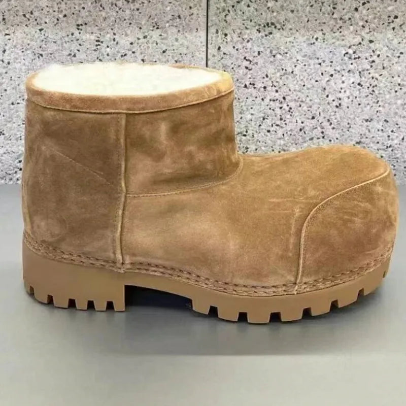 Winter Boots Women Snow Boots genuine leather Waterproof Warm Ski Boots Female Outdoor Non-slip Cotton Boots Size 35-40