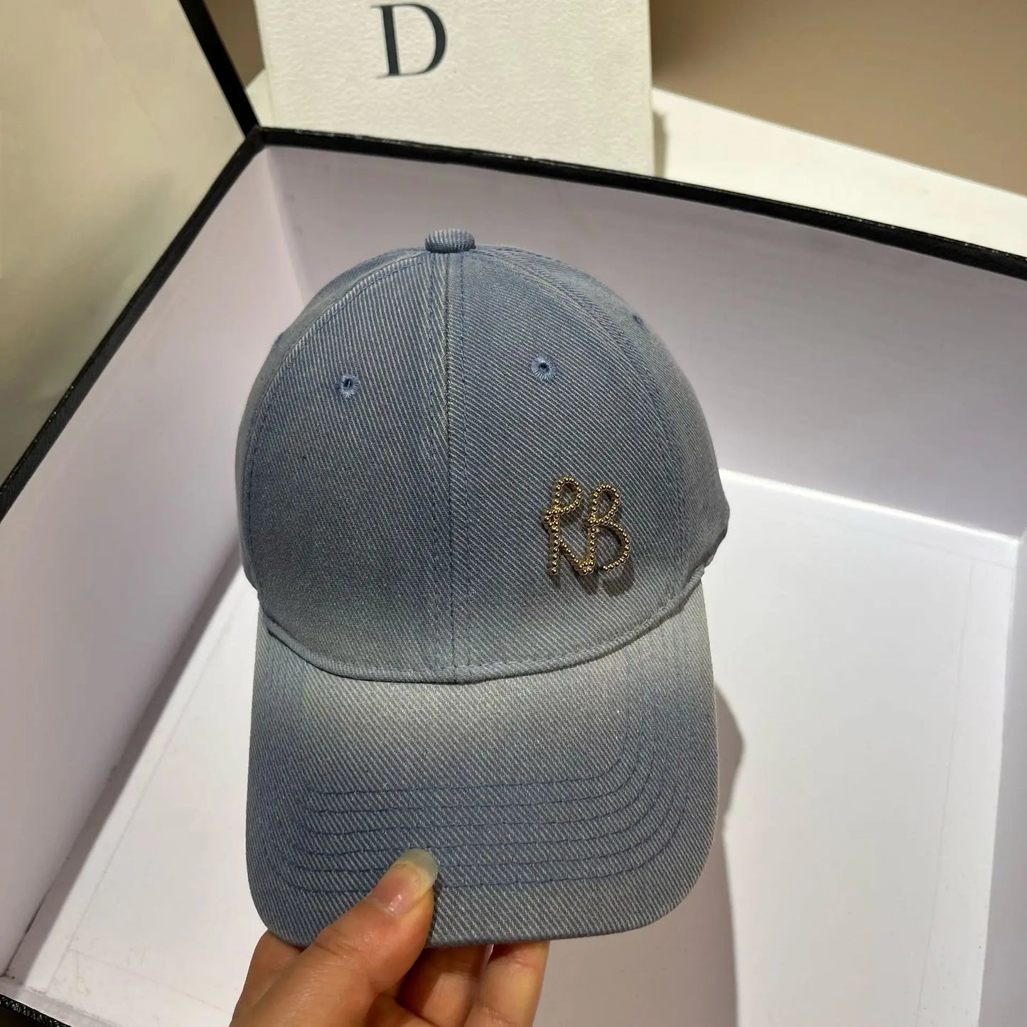 Designer Brand Metal Letter RB Baseball Cap for Men Women Casual Snapback Hip Hop Hats Adjustable Casual Caps Outdoor Sun Hats