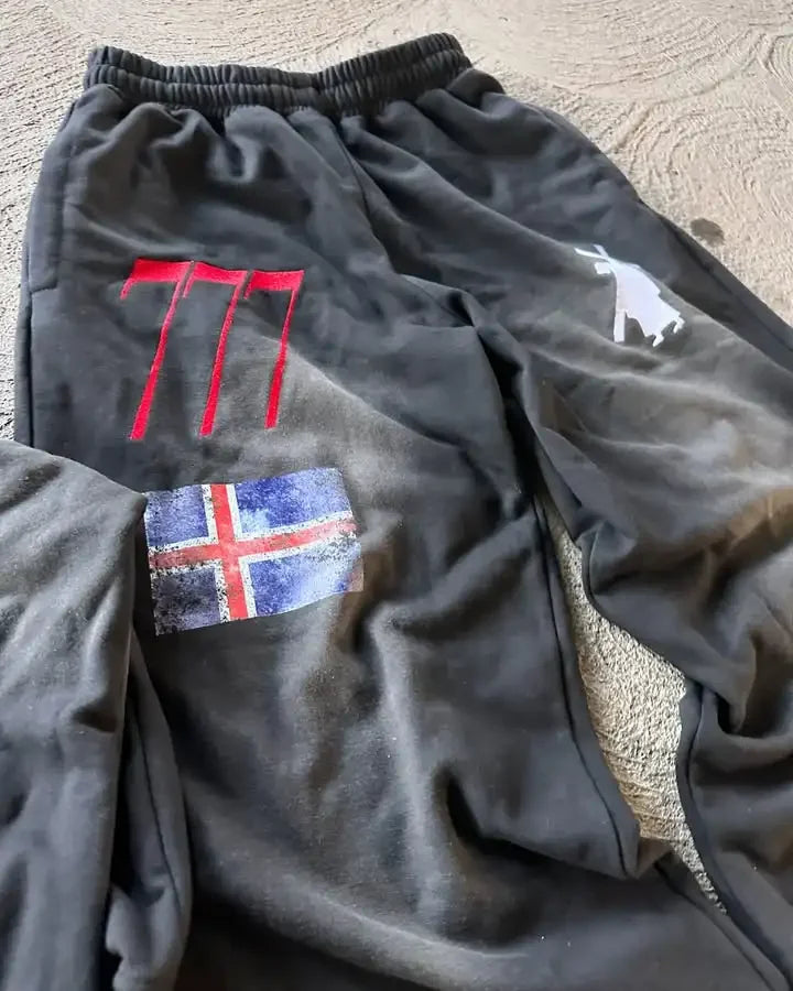 New Trendy Brand Harajuku Streetwear Men's Two-piece Set High Street Retro Casual Zipper Hoodie Vintage Casual Sweatshirt Women