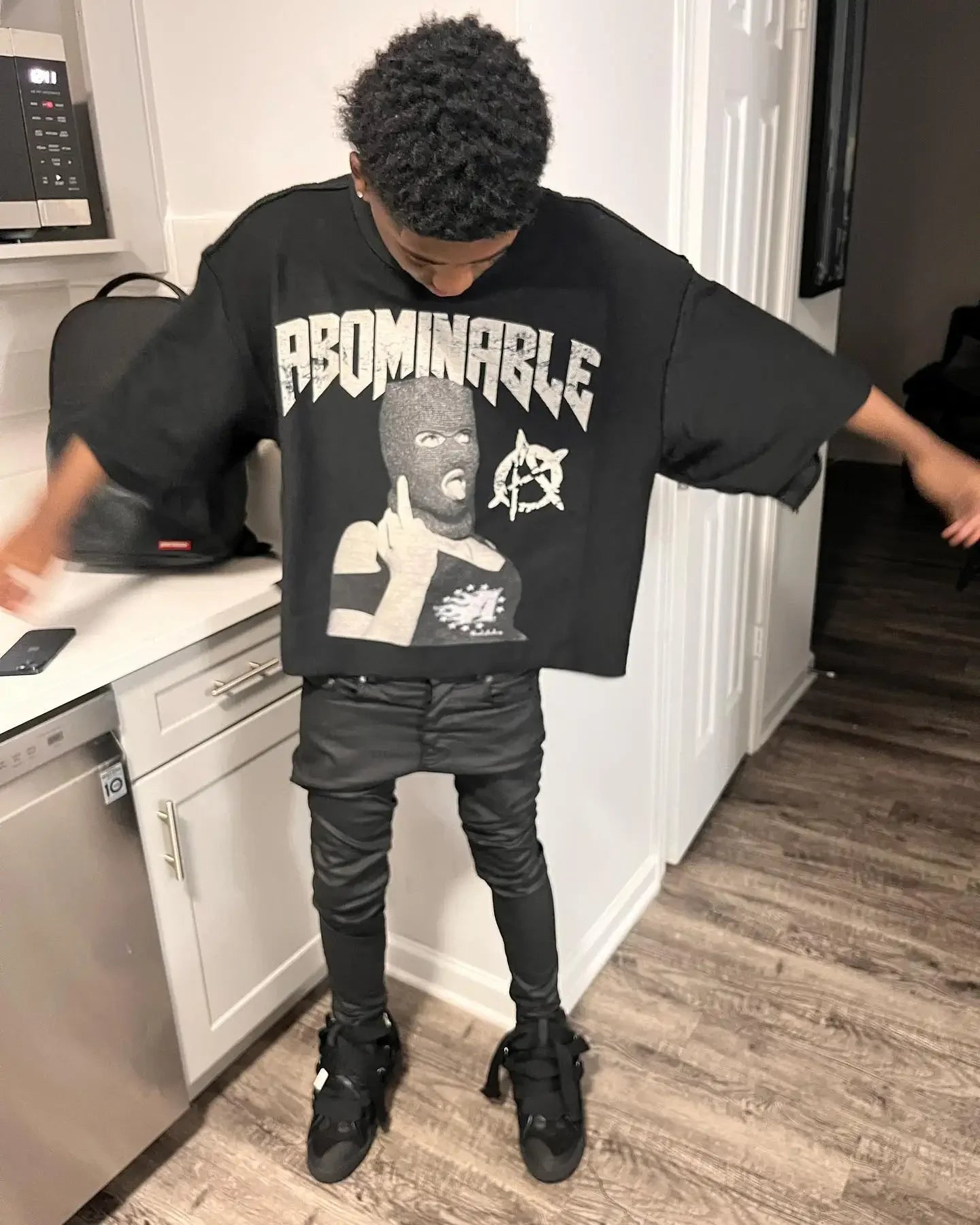 Streetwear T Shirt Y2K Hip Hop Punk Rock Graphic Print Oversized T Shirt Mens New Round Neck Cotton Short Sleeve Tops