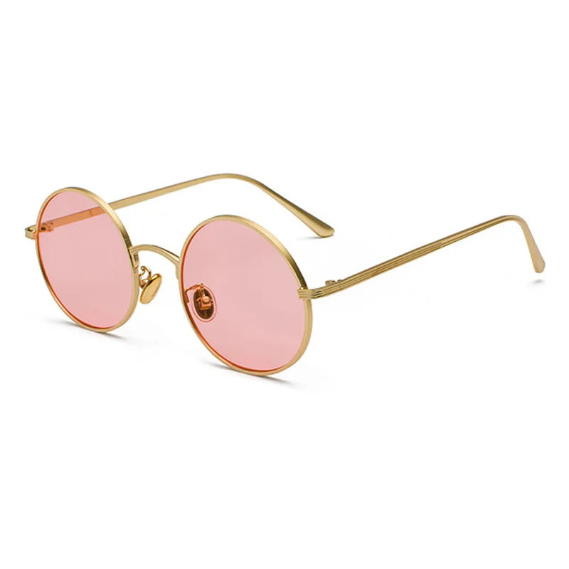SHAUNA Super rond femmes lunettes de soleil marque concepteur mode hommes vert foncé lentille nuances UV400