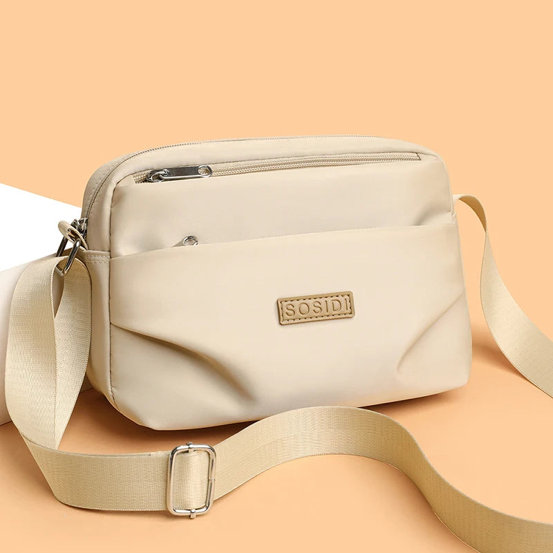Large-capacity women's office backpack - waterproof nylon fabric bag - fashionable multi-compartment single-shoulder bag - trend