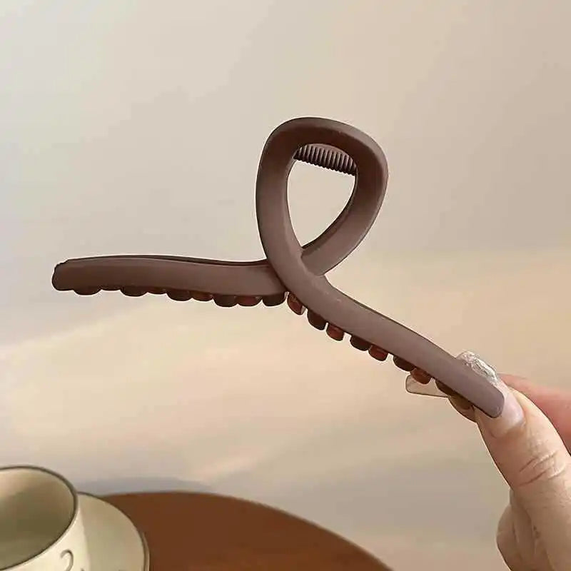 Women Hair Claw Clip Cross Matte Hairpin Fashion French Elegant Hairgrips Large Hair Claw Crab Clips Korean Hair Accessories