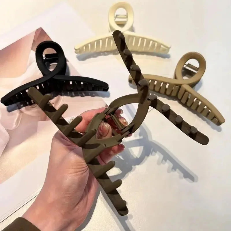 Women Hair Claw Clip Cross Matte Hairpin Fashion French Elegant Hairgrips Large Hair Claw Crab Clips Korean Hair Accessories