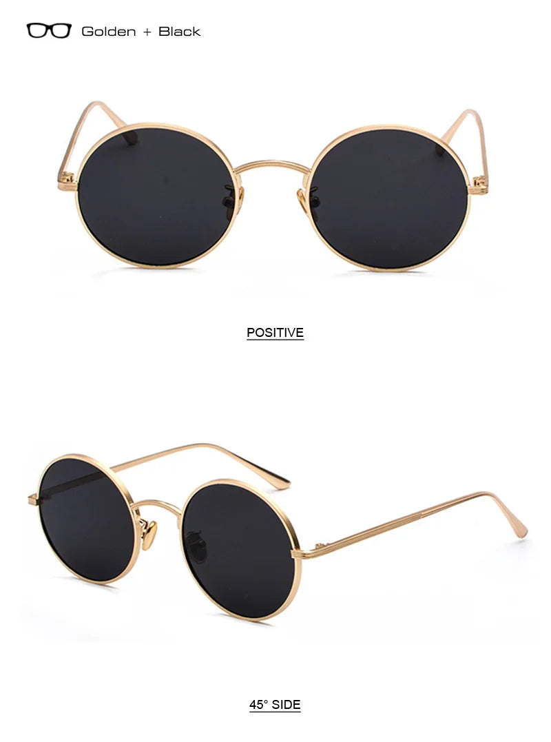 SHAUNA Super rond femmes lunettes de soleil marque concepteur mode hommes vert foncé lentille nuances UV400