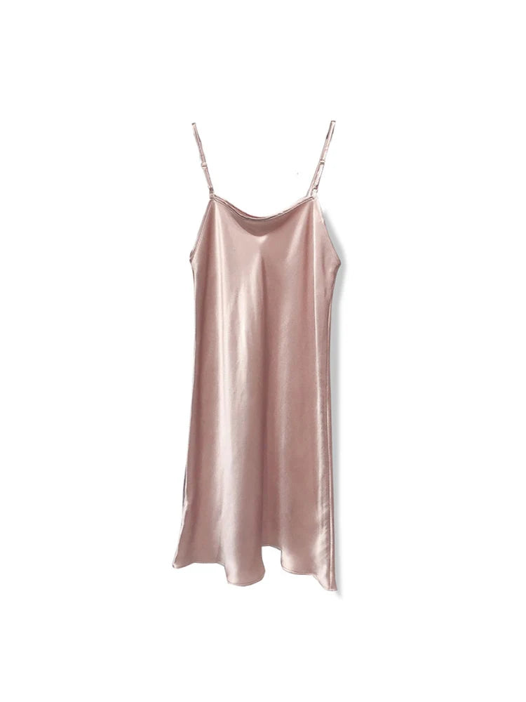 SuyaDream femme Mini robe 19mm 100% vraie soie sans manches solide Spaghetti sangle robes de nuit 2025 élégant Chic vêtements