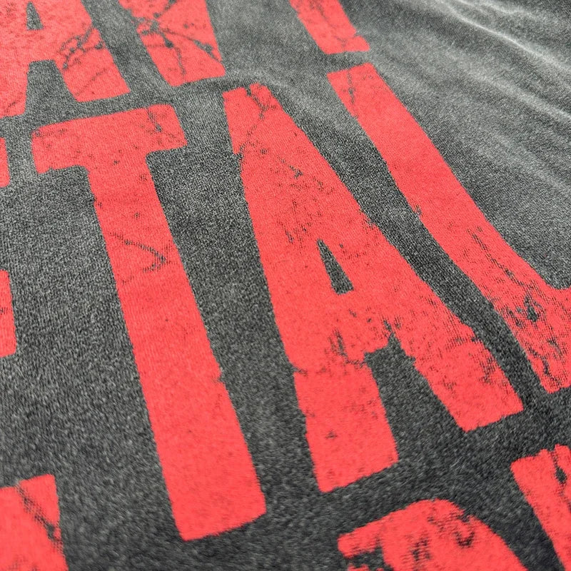 Graphics Print Vintage Washed Black Dirty Sleeveless T-Shirt Men Women Hip Hop Oversized Box Tee Best Quality Cotton T Shirt