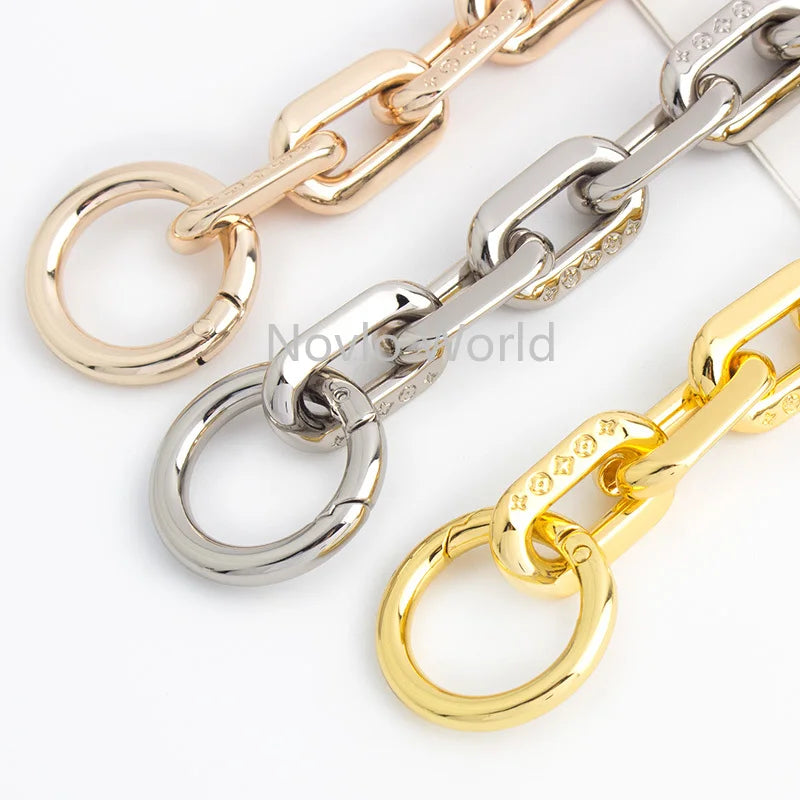 1-5 Pcs Metal Chain Shoulder Strap Chain and Spring Buckle Replaceable Leather Handles for Bag Shoulder Bag Handbags Accessories