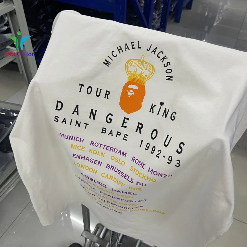 Saint 25SS Dangerous Journey Vintage Print Pattern Fashion T-shirt Short Sleeve Summer Mens Womens Tops TEE