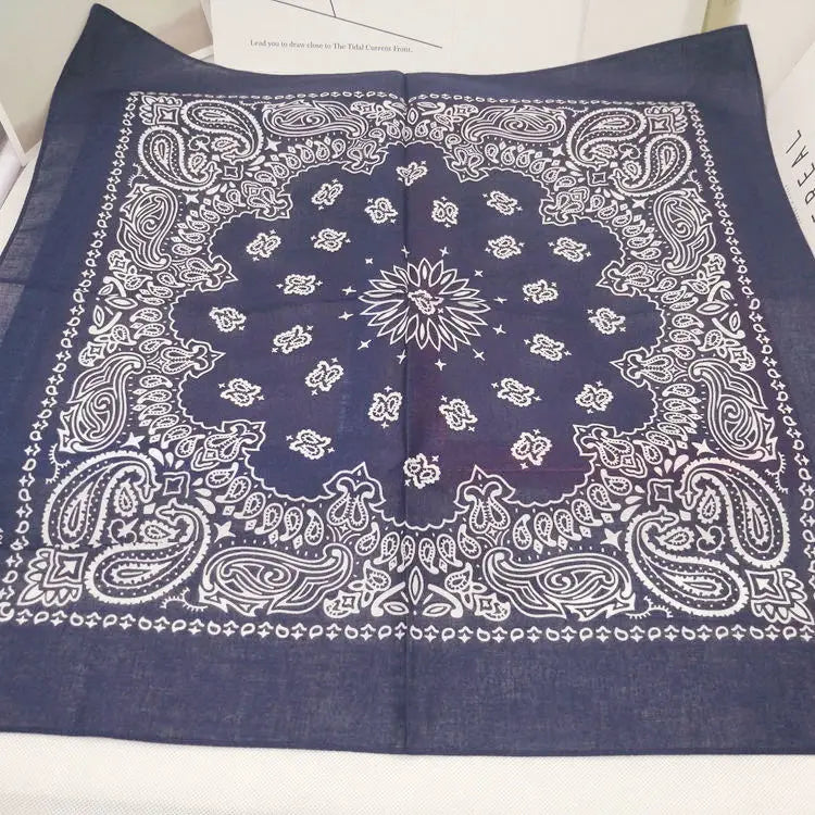 Nouvelle mode Hip Hop 100% coton Bandana carré écharpe 55 cm * 55 cm noir rouge Paisley bandeau imprimé pour femmes/hommes/garçons/filles