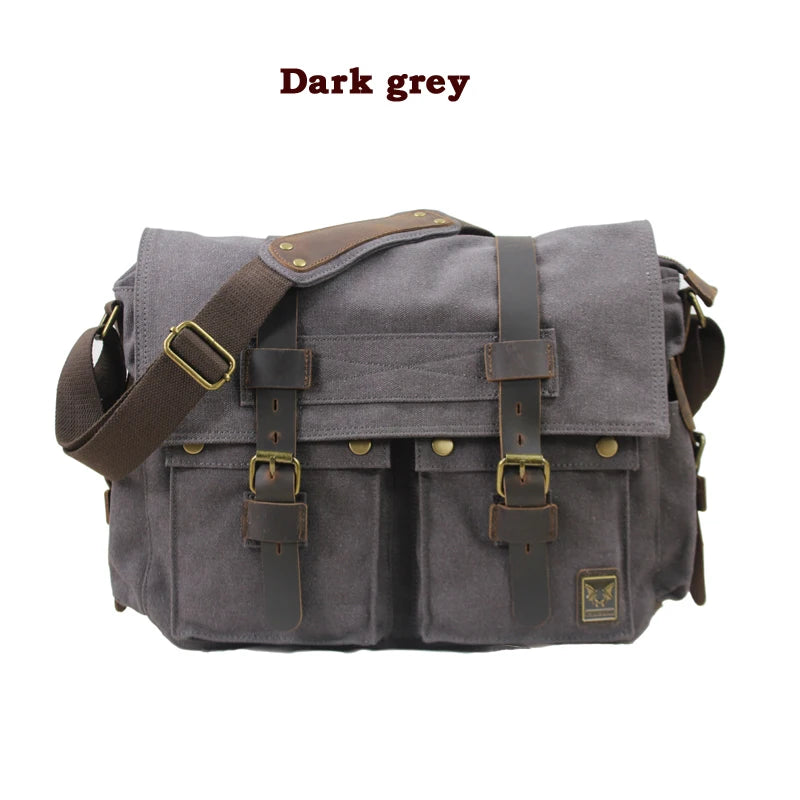 Je suis légende Will Smith toile + cuir véritable hommes sac de messager toile sac à bandoulière hommes sac à bandoulière fronde sac casual sacoche