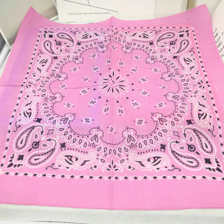 Nouvelle mode Hip Hop 100% coton Bandana carré écharpe 55 cm * 55 cm noir rouge Paisley bandeau imprimé pour femmes/hommes/garçons/filles