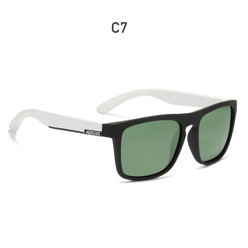 KDEAM-Lunettes de soleil polarisées pour hommes, lunettes de soleil miroir tout adaptées, design classique, boîte de marque CE, mode