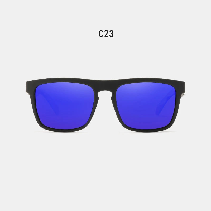 KDEAM-Lunettes de soleil polarisées pour hommes, lunettes de soleil miroir tout adaptées, design classique, boîte de marque CE, mode
