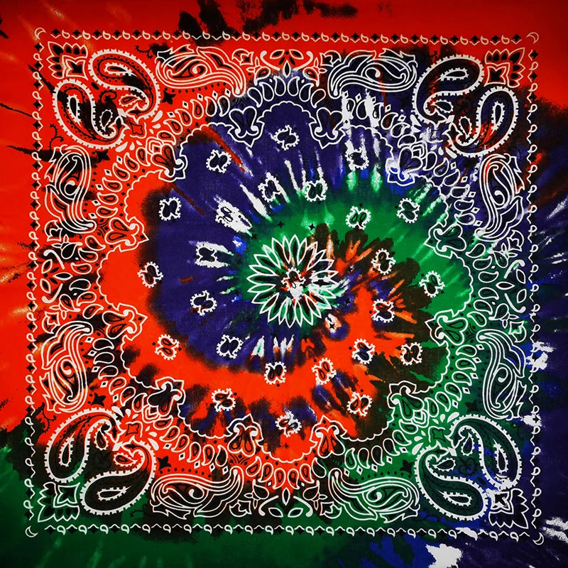 Nouvelle mode Hip Hop 100% coton Bandana carré écharpe 55 cm * 55 cm noir rouge Paisley bandeau imprimé pour femmes/hommes/garçons/filles