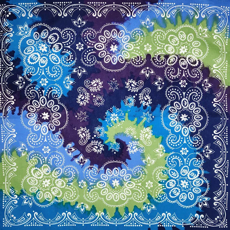 Nouveau Design de mode Hip Hop 100% coton crâne Bandana carré écharpe noir Paisley vélo bandeau pour femmes/hommes/garçons/filles