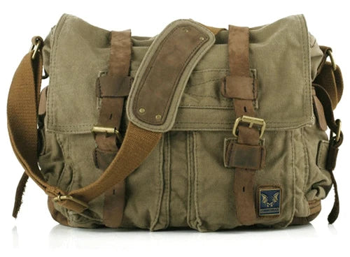Je suis légende Will Smith toile + cuir véritable hommes sac de messager toile sac à bandoulière hommes sac à bandoulière fronde sac casual sacoche