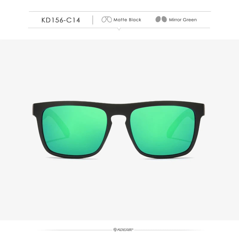 KDEAM-Lunettes de soleil polarisées pour hommes, lunettes de soleil miroir tout adaptées, design classique, boîte de marque CE, mode