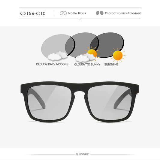 KDEAM-Lunettes de soleil polarisées pour hommes, lunettes de soleil miroir tout adaptées, design classique, boîte de marque CE, mode