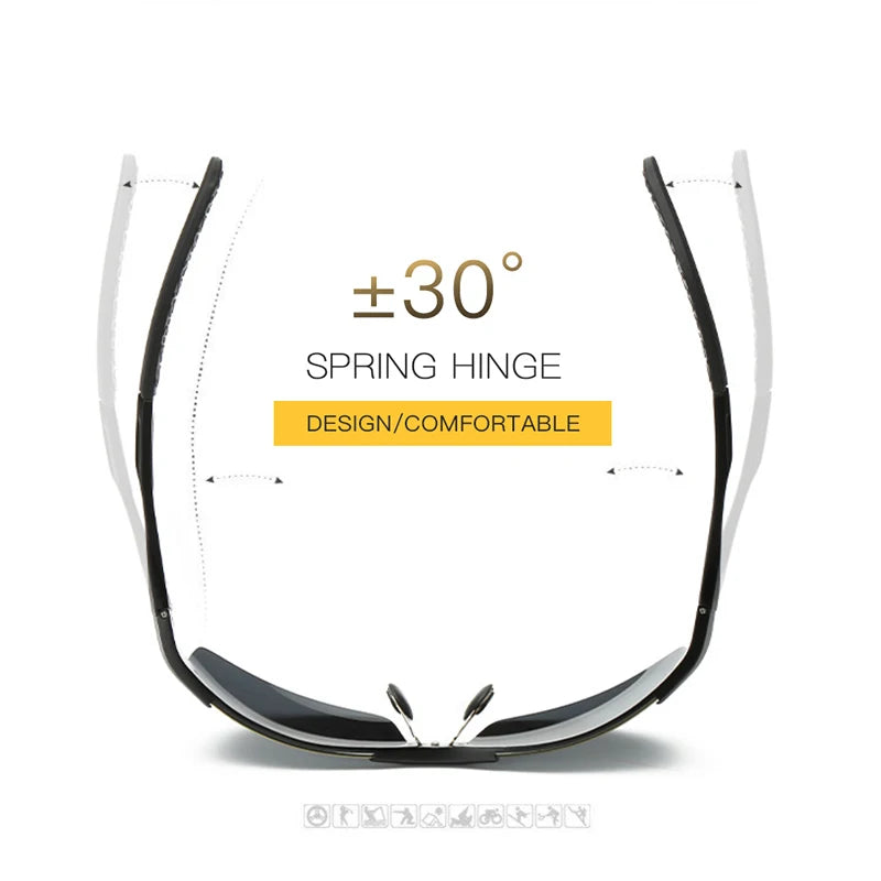AORON – lunettes de soleil polarisées pour hommes, monture en aluminium et magnésium, lunettes de Sport rétro pour conducteur, lunettes de soleil UV400 Anti-éblouissement
