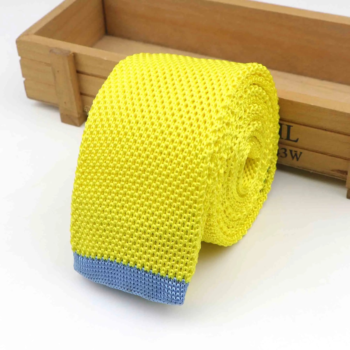 Mode hommes cravate colorée tricot cravates tricotées cravate couleur unie étroit mince maigre tissé plaine Cravate cravates étroites