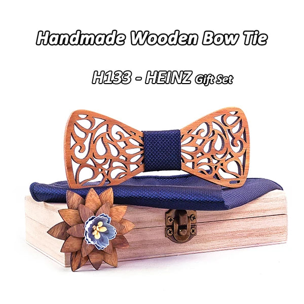 Mahoosive nouveaux nœuds papillon en bois à fleurs pour hommes noeud papillon creux papillons costume de mariage noeud papillon en bois chemise krawatte nœuds papillon cravate mince