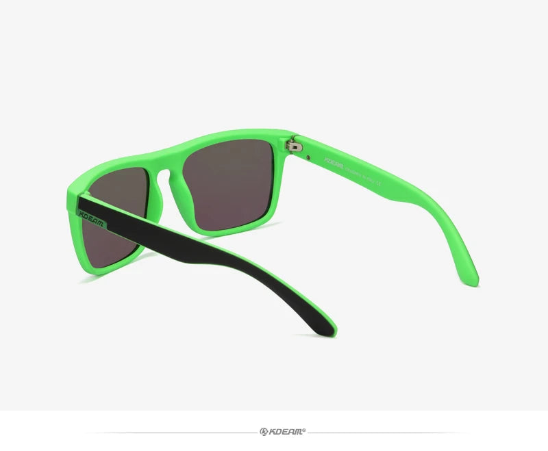 KDEAM-Lunettes de soleil polarisées pour hommes, lunettes de soleil miroir tout adaptées, design classique, boîte de marque CE, mode