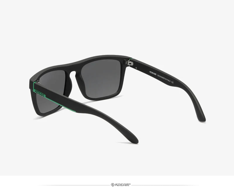 KDEAM-Lunettes de soleil polarisées pour hommes, lunettes de soleil miroir tout adaptées, design classique, boîte de marque CE, mode