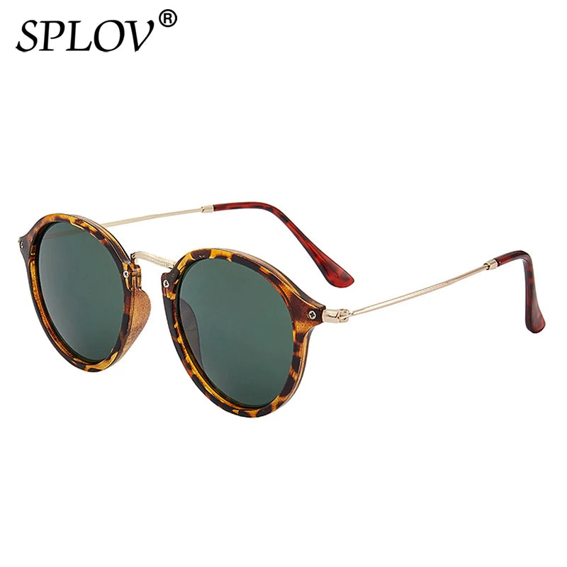 Nouveauté lunettes de soleil rondes revêtement rétro hommes femmes marque lunettes de soleil design Vintage lunettes miroir