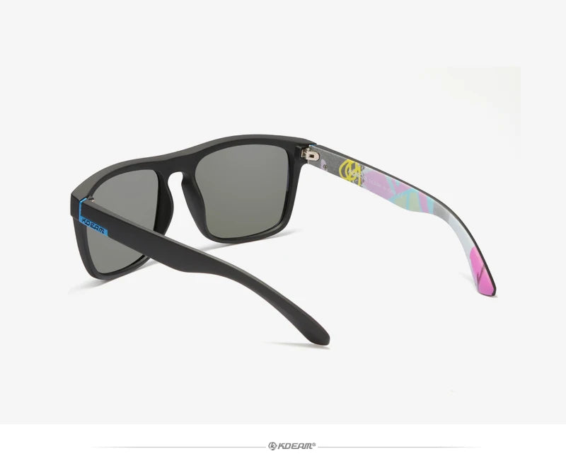 KDEAM-Lunettes de soleil polarisées pour hommes, lunettes de soleil miroir tout adaptées, design classique, boîte de marque CE, mode