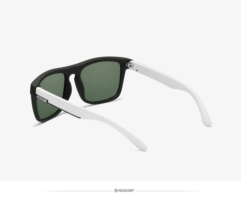 KDEAM-Lunettes de soleil polarisées pour hommes, lunettes de soleil miroir tout adaptées, design classique, boîte de marque CE, mode