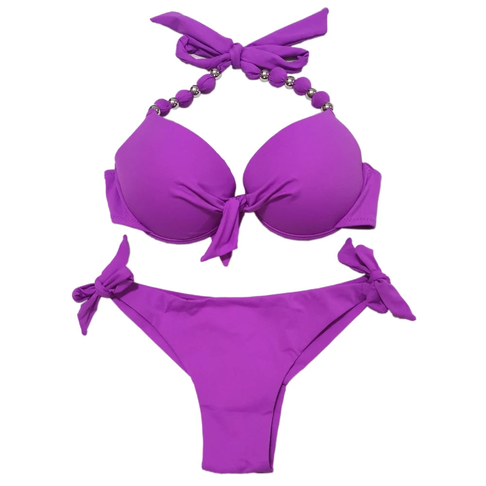 EONAR Push Up Bikini femmes pansement maillots de bain brésilien coupe bas Bikini ensemble maillots de bain maillot de bain femme maillots de bain