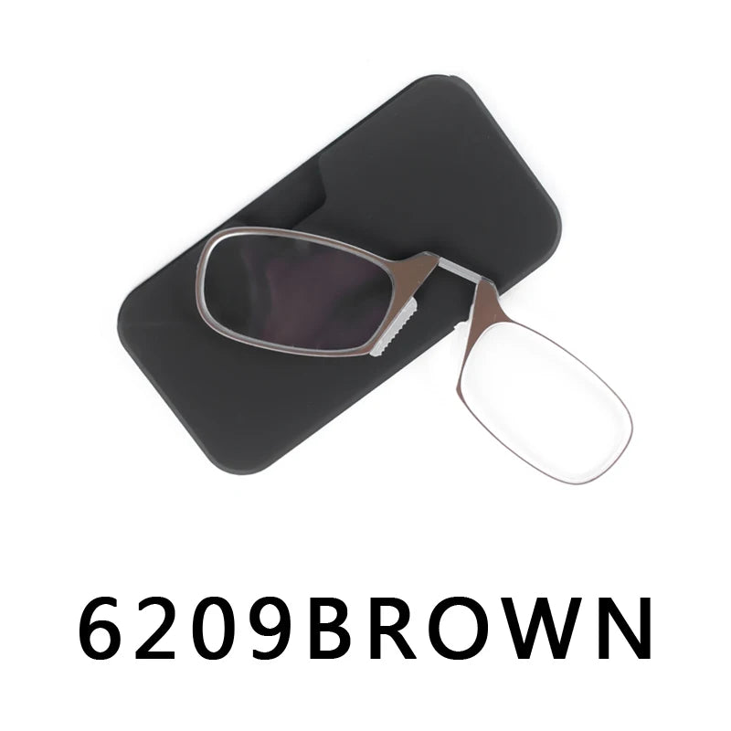Pince-nez lunettes de lecture homme haute qualité hommes Portable mousse lunettes de nez pour personnes âgées lunettes transparentes avec étui