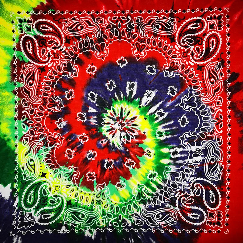 Nouvelle mode Hip Hop 100% coton Bandana carré écharpe 55 cm * 55 cm noir rouge Paisley bandeau imprimé pour femmes/hommes/garçons/filles
