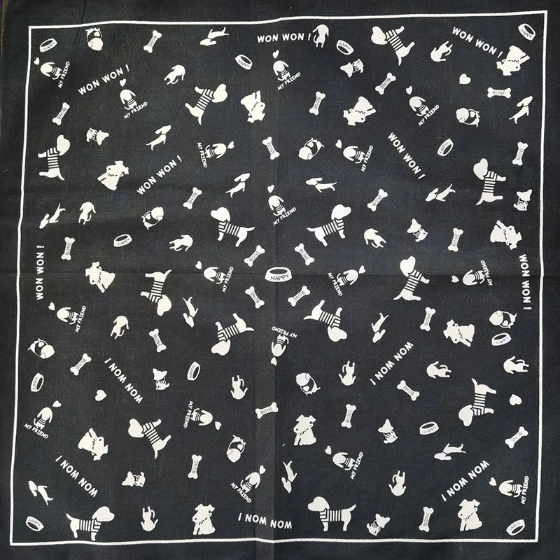 Nouveau Design de mode Hip Hop 100% coton crâne Bandana carré écharpe noir Paisley vélo bandeau pour femmes/hommes/garçons/filles