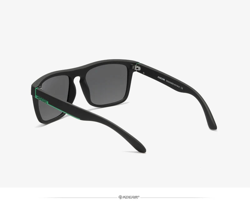 KDEAM-Lunettes de soleil polarisées pour hommes, lunettes de soleil miroir tout adaptées, design classique, boîte de marque CE, mode