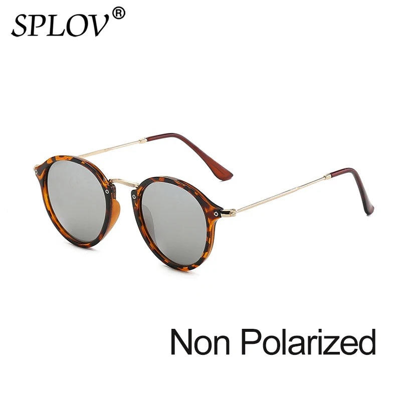 Nouveauté lunettes de soleil rondes revêtement rétro hommes femmes marque lunettes de soleil design Vintage lunettes miroir