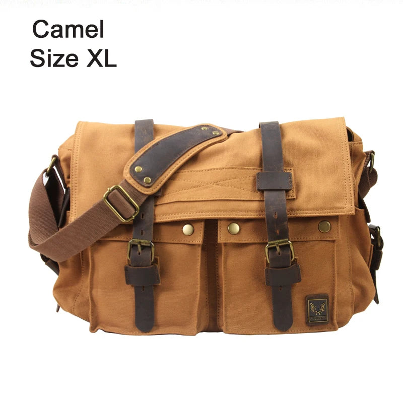 Je suis légende Will Smith toile + cuir véritable hommes sac de messager toile sac à bandoulière hommes sac à bandoulière fronde sac casual sacoche