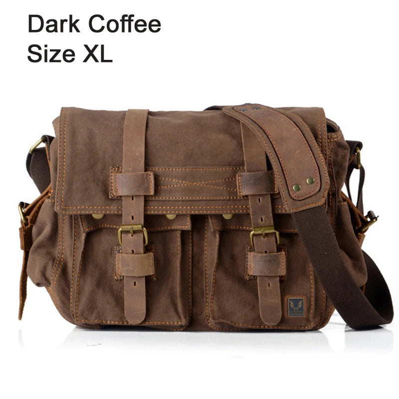 Je suis légende Will Smith toile + cuir véritable hommes sac de messager toile sac à bandoulière hommes sac à bandoulière fronde sac casual sacoche