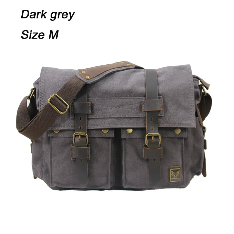 Je suis légende Will Smith toile + cuir véritable hommes sac de messager toile sac à bandoulière hommes sac à bandoulière fronde sac casual sacoche